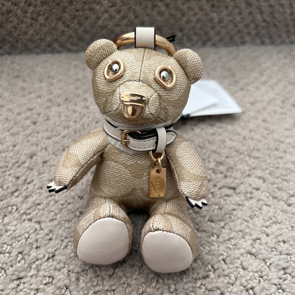Coach | Accessories | Bear Bag Charm In Signature Canvas